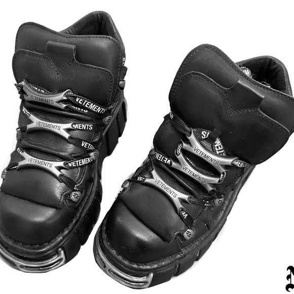VETEMENTS women black vetements x new rock platform boots - Picture 4 of 5